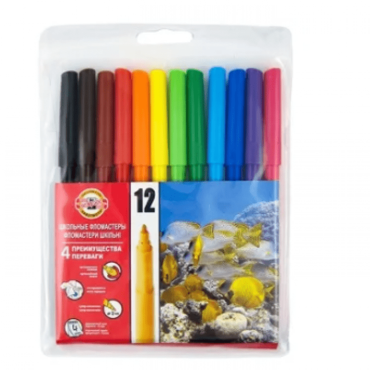 Koh-i-Noor Felt-tip Pens 7710 12 colors - image-0